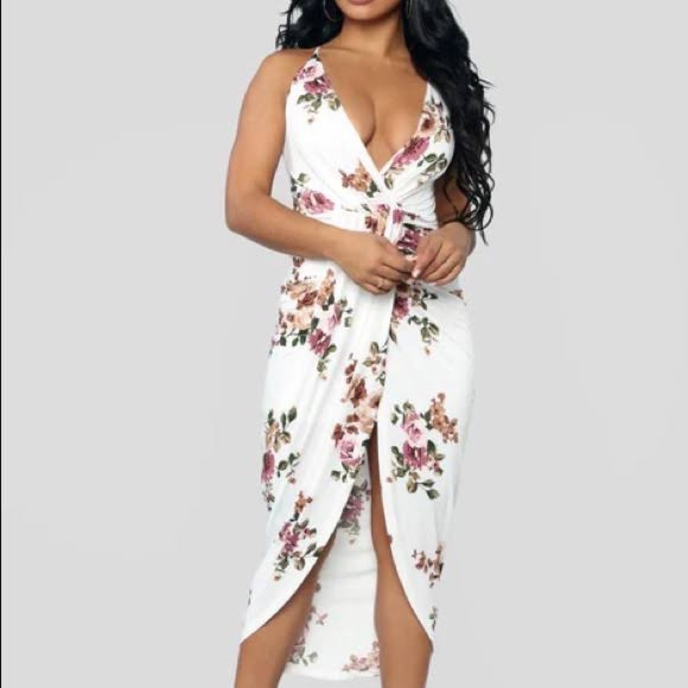 Floral Midi Dress from Fashion Nova